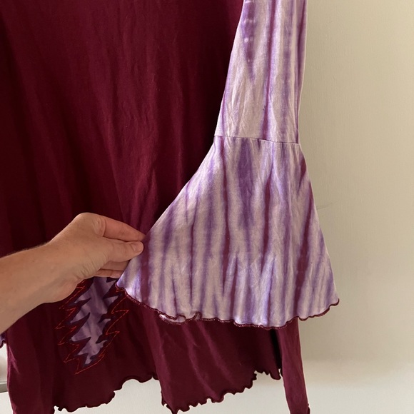 Grateful Dead Purple Lightning Long Sleeve Dress Bell Sleeves - Picture 5 of 6